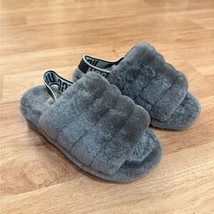 UGG Fluff Yeah Charcoal Slipper